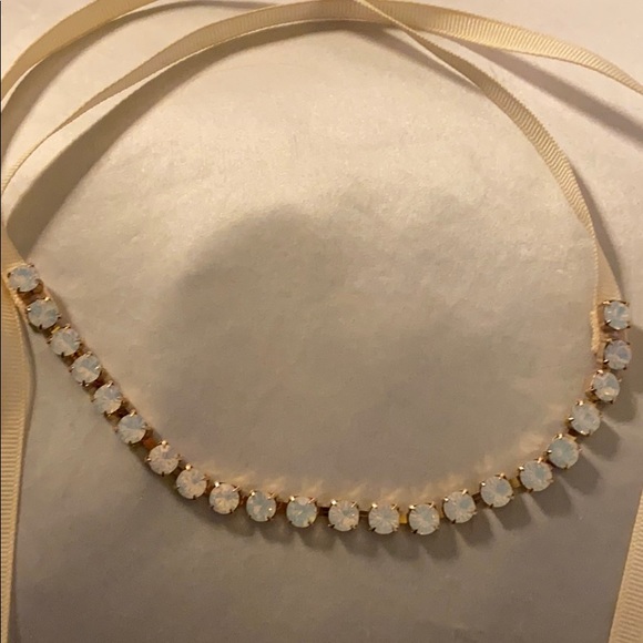 🔥New! Rhinestone on Cream Ribbon Headband🔥 - Picture 2 of 2